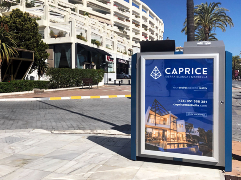 Campaña de Publicidad Exterior para Anticipa (Caprice) en los los soportes LightBox de Marbella.