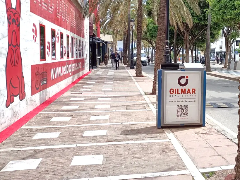 Campaña de Publicidad Exterior para Gilmar en los los soportes urbanos LightBox en Marbella