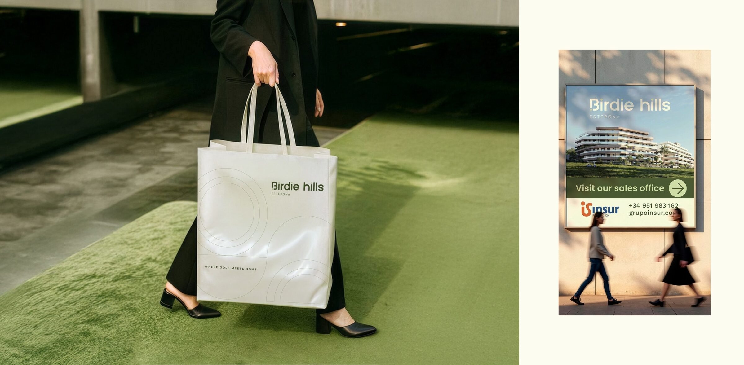 Casos de éxito agencia Imagen - material publicidad exterior Birdie Hills Estepona